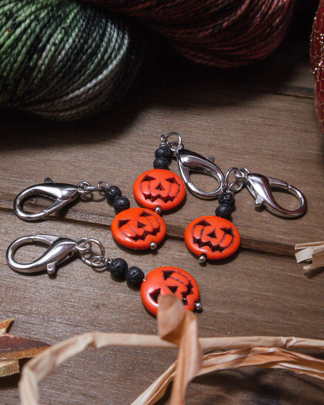 "Headless Horseman's Lantern" Stitch Marker