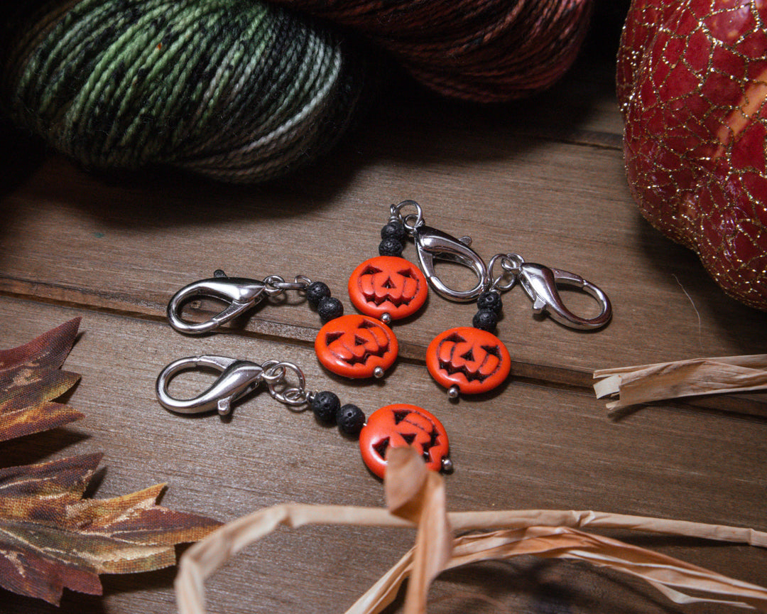 "Headless Horseman's Lantern" Stitch Marker