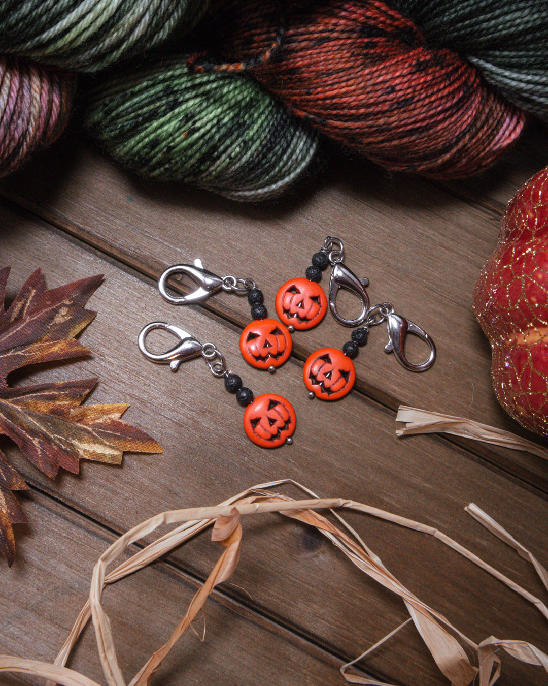 "Headless Horseman's Lantern" Stitch Marker