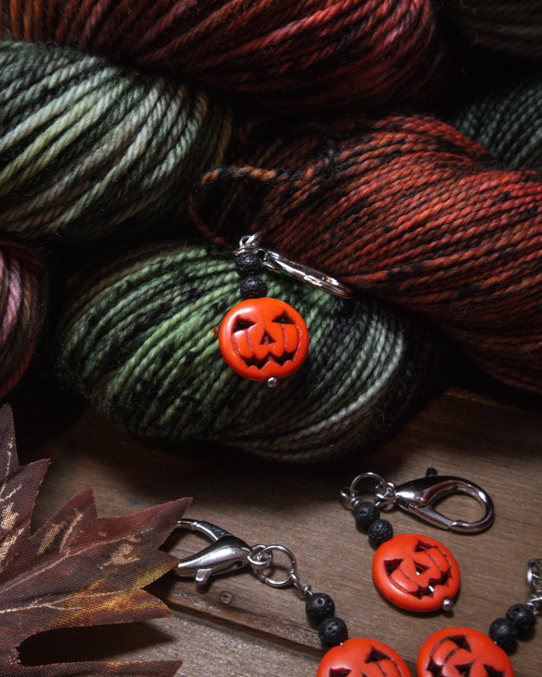 "Headless Horseman's Lantern" Stitch Marker